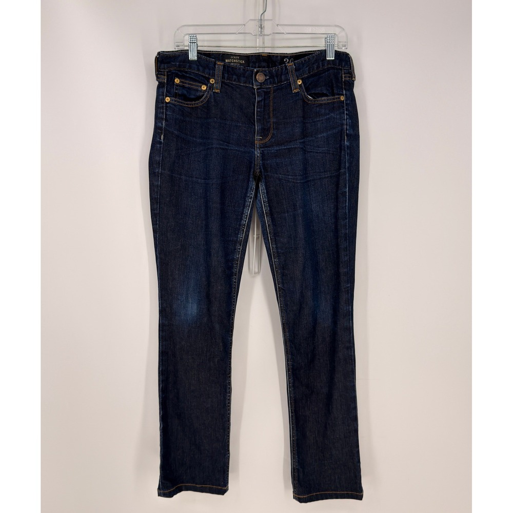 J.Crew Matchstick Jeans Womens 30 Short Dark Blue Straight Leg Stretch Classic